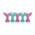 Anniversary House Glitter Mermaid Tail Pick Candles Pack of 5