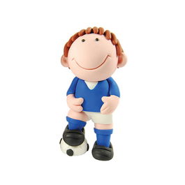 Anniversary House Footballer Resin Cake Toppers Blue