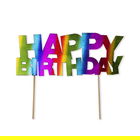 Anniversary House Rainbow Happy Birthday Cake Topper Foil