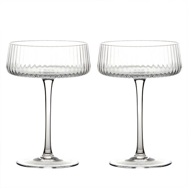 Anton Studios Empire Set of 2 Champagne Saucers
