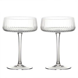 Anton Studios Empire Set of 2 Champagne Saucers