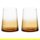 Anton Studios Empire Set of 2 DOF Tumblers Amber