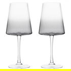 Anton Studios Empire Set of 2 Wine Glasses Smoke