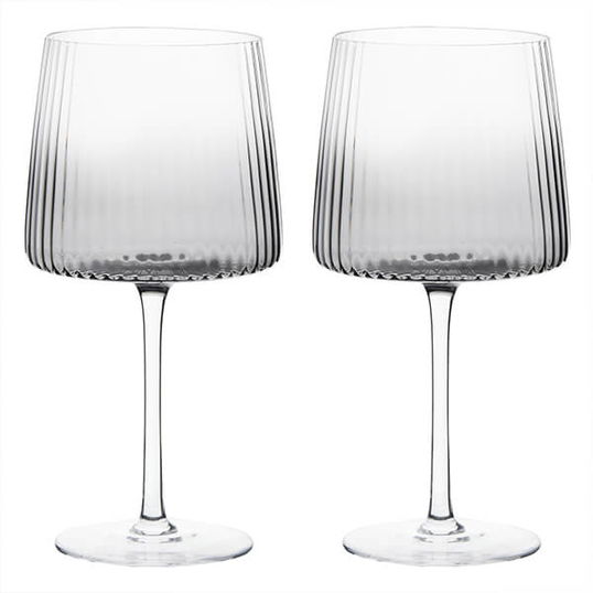 Anton Studios Empire Set of 2 Gin Glasses Smoke