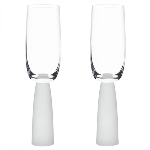 Anton Studios Oslo Set of 2 Champagne Flutes Frost