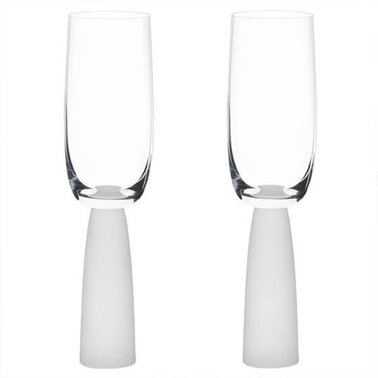 Anton Studios Oslo Set of 2 Champagne Flutes Frost