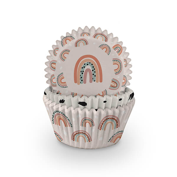 Anniversary House Neutral Rainbow Cupcake Cases Pack of 75