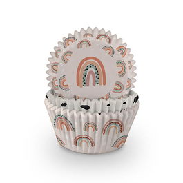 Anniversary House Neutral Rainbow Cupcake Cases Pack of 75