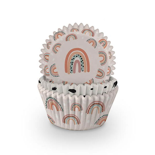 Anniversary House Neutral Rainbow Cupcake Cases Pack of 75