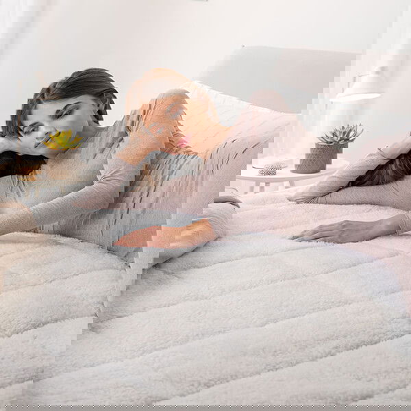 Dreamland Hunker Down Scandi Sherpa Under Blanket Double Dual Control