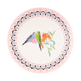 Cath Kidston Painted Table Set Of 4 Budgie Cork Backed Round Placemats