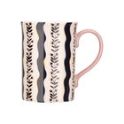 Cath Kidston Wisteria Floral Stripe Mug Navy