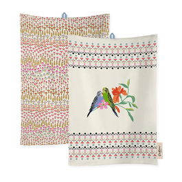 Cath Kidston Painted Table Set Of 2 Cotton Tea Towels