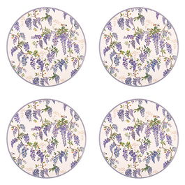 Cath Kidston Wisteria Set Of 4 Cork Backed Round Placemats