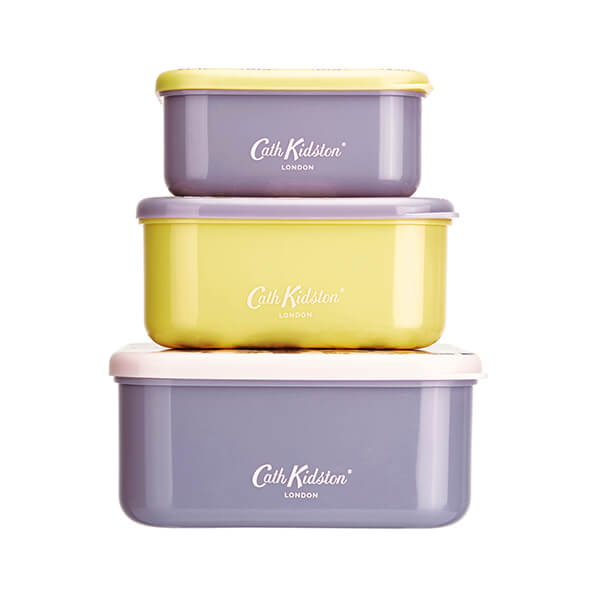 Cath Kidston Wisteria Set Of 3 Snack Boxes