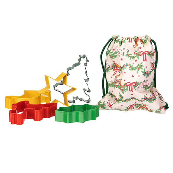 Cath Kidston Christmas Cookie Cutters In Bag