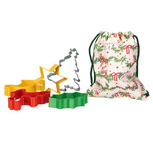 Cath Kidston Christmas Cookie Cutters In Bag