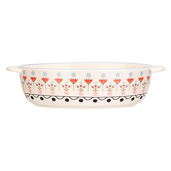 Cath Kidston Painted Table Ceramic Oval Roasting Dish 28cm