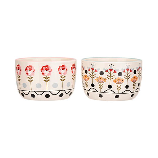 Cath Kidston Painted Table Set Of 2 Ceramic Ramekins