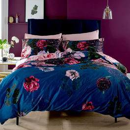 Deyongs Bold Peony Duvet Set Blue King