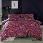 Deyongs Fox and Deer Duvet Set Mulberry Super King