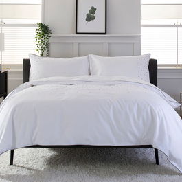 The Lyndon Company Squares Grey Duvet Set Super King