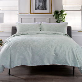 The Lyndon Company Versailles Duvet Set Duck Egg King