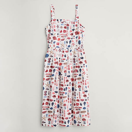 Seasalt Valley Roam Dress Shell Collecting Chalk