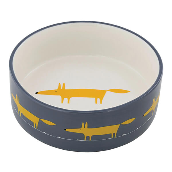 Scion Living Mr Fox Dog Bowl Midnight Large
