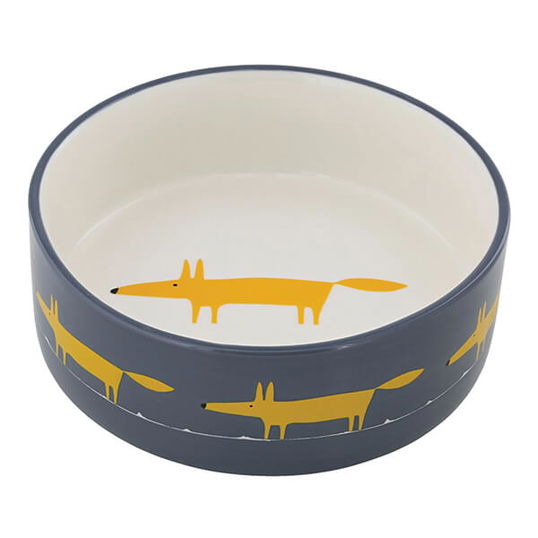 Scion Living Mr Fox Dog Bowl Midnight Large