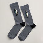 Seasalt Men`s Bamboo Arty Socks Today`s Catch Light Nickel