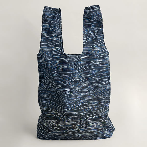 Seasalt Recycled Foldaway Shopper Dotted Hay Maritime