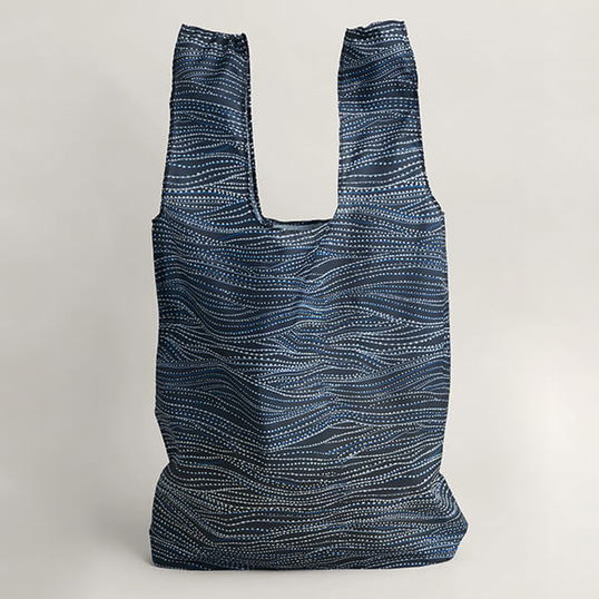 Seasalt Recycled Foldaway Shopper Dotted Hay Maritime