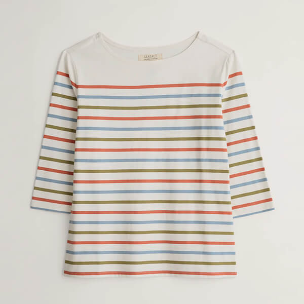Seasalt Sailor Top Falmouth Tri Breton Gooseberry
