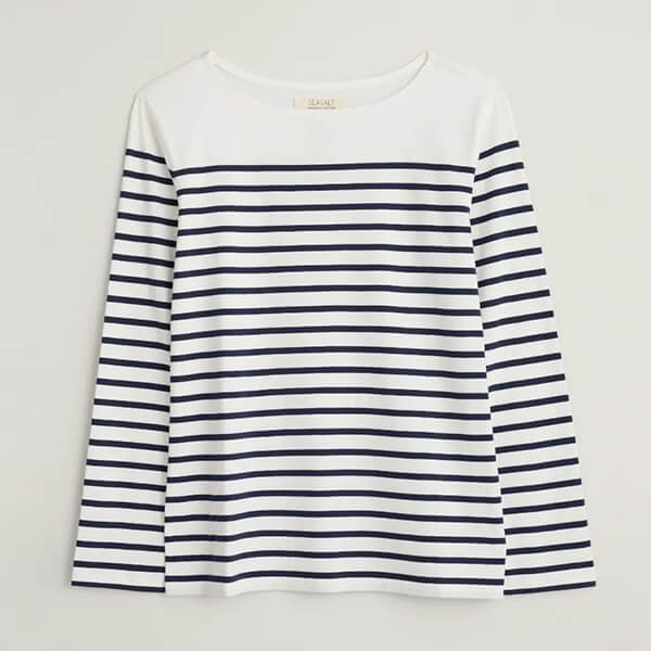 Seasalt Sailor Shirt Falmouth Breton Chalk Maritime