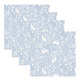 William Morris Forest Life Blue Pack Of 4 Napkins