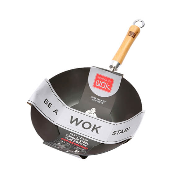 School of Wok 27cm Pre-Seasoned Carbon Steel Wok