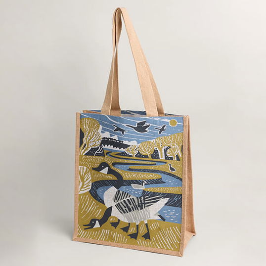 Seasalt Jute Shopper River Kennall Geese Dune
