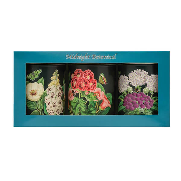 Madame Treacle Midnight Botanical Set of 3 Round Caddies