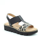 Heavenly Feet Ritz Black Leopard Premium Sandals Size 4
