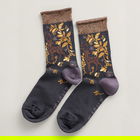 Seasalt Snowy Scenes Socks Lace Deer Bitter Cocoa