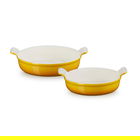 Le Creuset Nectar Stoneware Heritage Set of 2 Deep Round Dishes