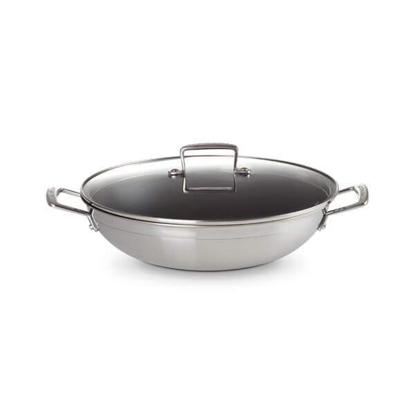 Le Creuset 3-Ply Stainless Steel 30cm Non-Stick Wok