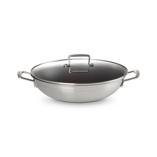 Le Creuset 3-Ply Stainless Steel 30cm Non-Stick Wok
