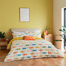 Scion Mr Fox Birthday Duvet Cover Set Single Multi Coloured