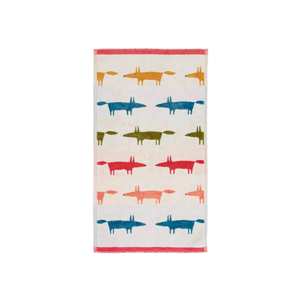 Scion Mr Fox Birthday Hand Towel Multi Coloured