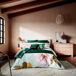 Ted Baker Gardenia Floral Duvet Cover Set King Size Mint