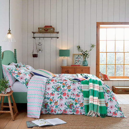 Joules Indienne Floral Duvet Cover Set Super King Size Multi Coloured