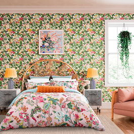 Sanderson Fusang Tree Duvet Cover Set Single Peach Blossom