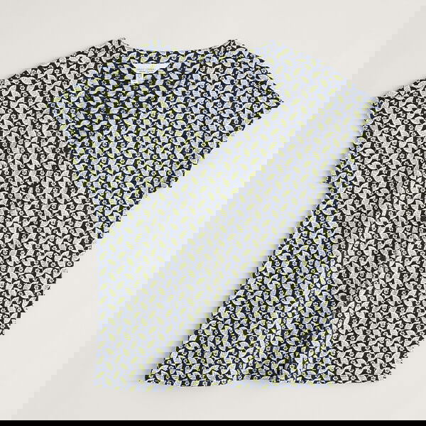 Seasalt Studio Glass V-Neck Top Climbing Leaf Maritime Size 10